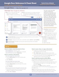 Google Docs Cheat Sheet: What #39 s inside? Google Drive Docs In 30 Minutes